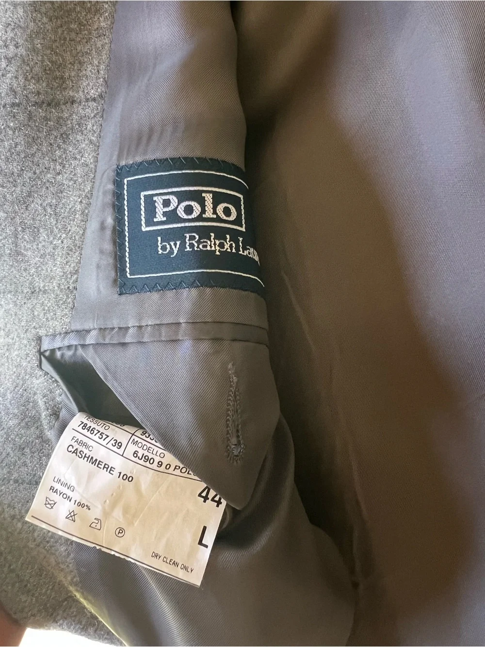 Polo by Ralph Lauren Gray Windowpane Wool-Blend Sport Coat